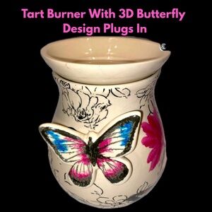 Tart Burner With 3D Butterfly Design Plugs In